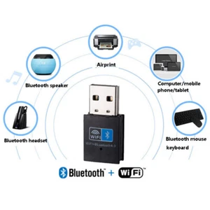 Wireless WiFi Bluetooth Adapter 150Mbps USB 2.4G Bluetooth V4.0 Dongle wifio - Afbeelding 1 van 9