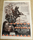 1940 ARIZONA Jean Arthur, William Holden / GREEN RIVER WHISKEY - Vtg Print Ads