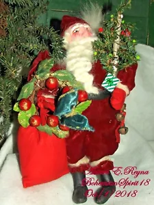 FIGURA DE COLECCIÓN DE ARTE POPULAR PRIMITIVO DE 13"" ESTILO VICTORIANO de Arturo E. Reyna Santa - Imagen 1 de 11