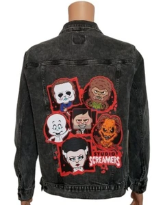 Universal Studios Halloween Horror Nights Monsters Dark Wash Denim Jacket Large - Picture 1 of 24