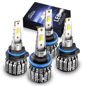 Combo 6500K LED Headlight High Low Beam Bulbs For Jeep Grand Cherokee 2014-2018 - Picture 1 of 11