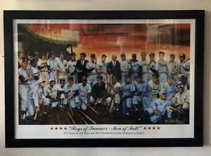 Legends of Baseball 24x36 gerahmte Lithographie MLB HOF Cooperstown - Bild 1 von 3