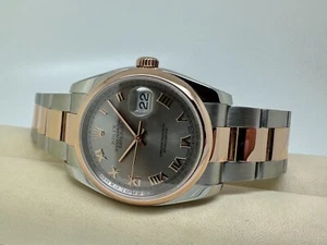 Rolex Oyster Perpetual Datejust 116201 Rose Gold 18kt Steel D Series Box - Picture 1 of 7