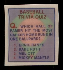 1986 Sportflics Decade Greats Baseball Trivia Quiz Singles #1-51 (You Pick) z12