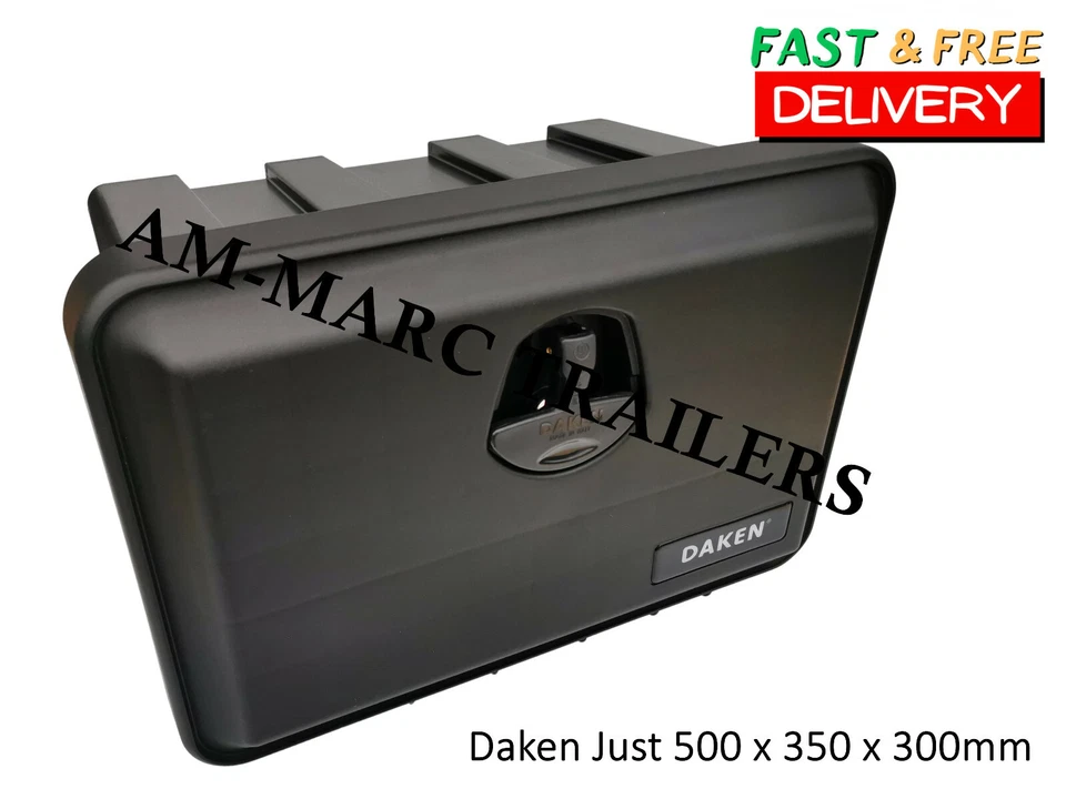 Plastic Toolbox 500x350x300mm Side Locker Storage Strap Tool Box Recovery Truck - Image 1 of 4