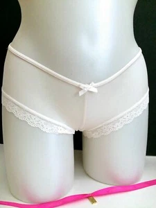 Victorias Secret SEXY Cheeky Panty Panties Black Ruby Strappy Cut Out Lace NWT - Picture 1 of 8