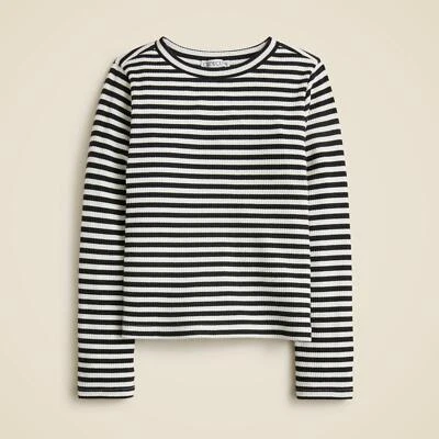 J.Crew Crewcuts Girls' long-sleeve everyday T-shirt in vintage rib XL 12-13 - Image 1 of 4