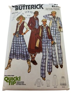 Butterick Sewing Pattern 6253 Misses Vest Jacket Skirt Pants Work Size 14 Uncut - Picture 1 of 7