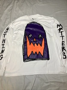 Asspizza Mask Nothing Matters Puff Print Long Sleeve White T Shirt Size XXL - Picture 1 of 5