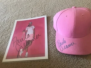 2 PAULA CREAMER SIGNED AUTOGRAPHED ITEMS HST, PHOTO PINK PANTHER LPGA GOLF - Bild 1 von 4