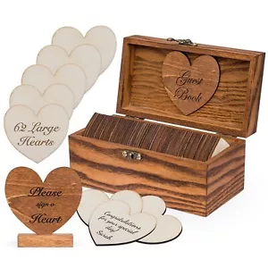 Wedding Guest Book Alternative - Reception Sign-in With 62 Large Hearts & 2 H... - Picture 1 of 7