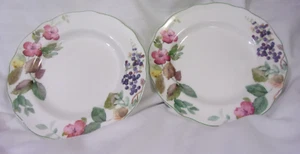 [Lot of 2] CHARTER CLUB HOME WILD FLOWERS  11 1/4 inch Dinner Plates- INDONESIA - Picture 1 of 10