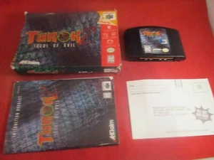 Turok 2: Seeds of Evil (Nintendo 64, 1998) N64 COMPLETE w/ Box manual game WORKS - Picture 1 of 8