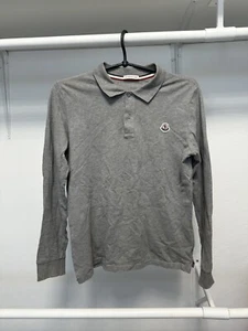 Moncler Kids Maglia Polo Manica Lunga Gray Longsleeve Sweater Size 14 year - Picture 1 of 14