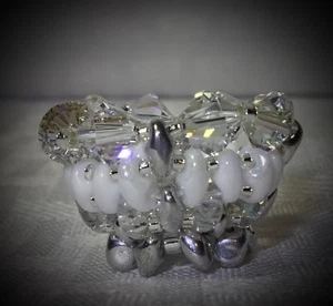 Plato de baratija con patas miniatura artesanal tema de boda hecho con Swarovski - Imagen 1 de 6