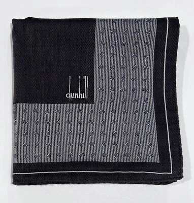 LENÇO MASCULINO LISTRADO BOLINHAS PAISLEY CINZA BOLSO QUADRADO ALGODÃO 20” - Imagem 1 de 4