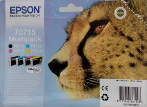 Epson Multipack T0715, Original - T0711, T0712, T0713, T0714 (C13T07154010) OVP - Afbeelding 1 van 5