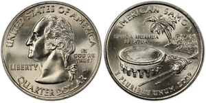 2009-D American Samoa US Territories Quarter 25C Uncirculated Denver mint STD54 - Picture 1 of 1