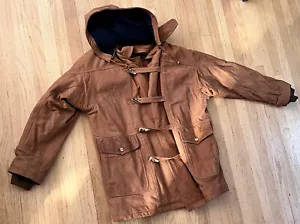 Willis & Geiger Vintage Heavy Leather Jacket W/Hood US Air Force Reissue CLEAN!! - Picture 1 of 20