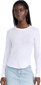 Free People Damen Be My Baby Langarmshirt Elfenbein Größe M - Bild 1 von 2