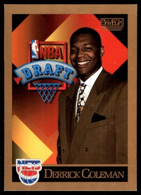 Derrick Coleman 1990-91 SkyBox #362 Nets NBA READ FREE SHIPPING AutographDen - Image 1 of 2
