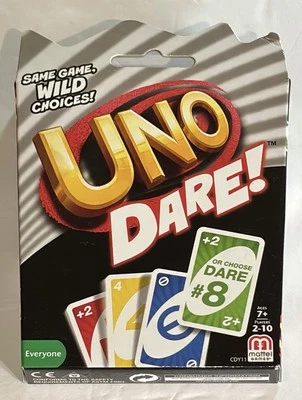 Uno Dare! Card Same Game, Wild Choices Mattel in Box Unopened - Image 1 of 3
