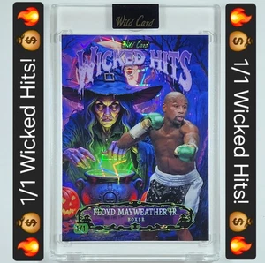 🔥💰🥊 1/1 WILD CARD HAUNTED HITS WICKED HITS FLOYD MAYWEATHER JR. BOXER 🥊💰🔥 - Picture 1 of 12