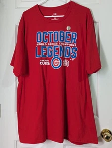 NEW 2016 Chicago Cubs World Series Champs October Legends T-shirt 3XL Red Roster - Picture 1 of 6