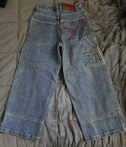 Boys' Vintage Y2K Sean John Blue Wide Leg Baggy Jeans Size 12 Rare Find - Picture 1 of 6