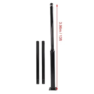 Street Light Pole 13ft Outdoor Lighting Solar Accessory For Courts Parking New - Afbeelding 1 van 24