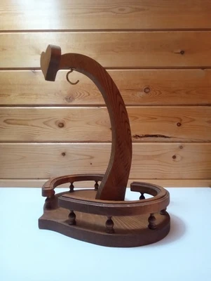 Perchero de madera hecho a mano de colección árbol en forma de corazón cesta inferior Foto 1 de 2