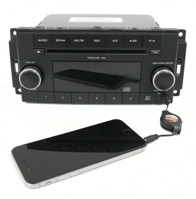 Dodge Ram Jeep Wrangler 2008-2011 AMFM radio reproductor de CD con Aux P05091113AC RES Foto 1 de 4