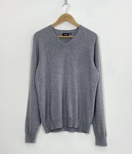 YORN 100% Kaschmir Strick Langarm Pullover Pulli Herren Gr.52 Grau Oberteil - Bild 1 von 7