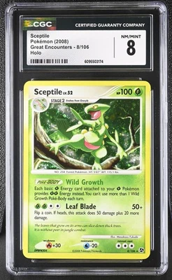 CGC 8 Sceptile 8/106 Holo Great Encounters Pokémon Card - Image 1 of 2