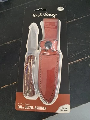 Schrade Tío Henry Hoja Fija Detalle Skinner con Funda de Cuero - ¡¡ÚLTIMO!!! Foto 1 de 4