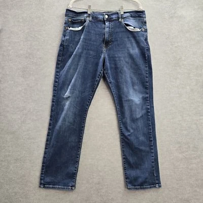 Lucky Brand Men Jeans 36x30 Blue Denim 410 Athletic Straight Cotton Pockets - Image 1 of 4