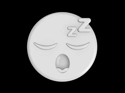Emoji Mold Sleeping Face, Bath Bomb Mold, Soap Mold, Chocolate Mold, Craft Mold - Image 1 of 4