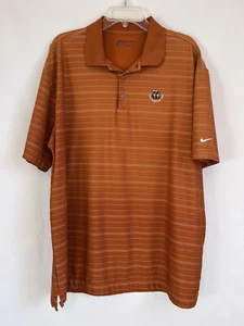 NIKE GOLF FIT-DRY Herren XL Kurzarm orange gestreift Polo - Twin Warriors Golf - Bild 1 von 8