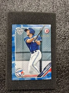 2019 Topps Holidy Bowman Blue Festive Parallel Kevin Smith Blue Jays #'d 145/150 - Picture 1 of 2