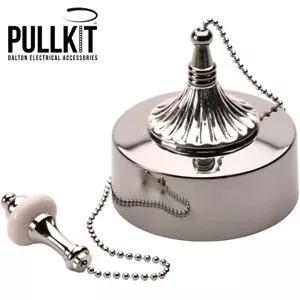 CHROM DECKENZUGSCHALTER MIT ZUGSCHNURKETTE. CHROM WEISS BADEZIMMER - Bild 1 von 2