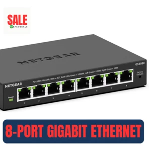 NETGEAR 8-Port Gigabit Ethernet Easy Smart Managed Essentials Switch (GS308E) - Picture 1 of 6