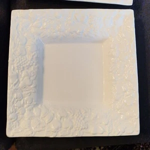 4x Pasta Teller, Handarbeit 33x33x6cm Ähnlich "Maxwell + Williams Fruit Garden"  - Bild 1 von 8