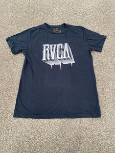 RVCA Hemd Herren L Schwarz Kurzarm Freizeit Baumwolle Surf Surfer Surfen Männer - Bild 1 von 8