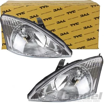 TYC HAUPTSCHEINWERFER CHROM H4 VORNE RECHTS+LINKS für FORD FOCUS BIS 09.2001 - Bild 1 von 4