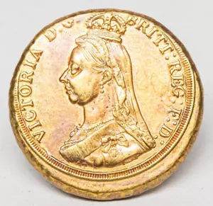 Peso 46,01 g-1887 Gran Bretaña Oro Soberana Victoria Jubileo - Sin certificación - Imagen 1 de 2
