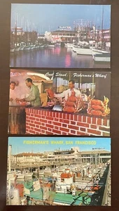 California CA San Francisco Fisherman's Wharf Postcard lot Crab Stand boats - Picture 1 of 2