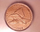 1858 SL Flying Eagle Cent Penny ICG AU58 ~ ** 412-4