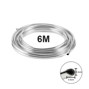 6M Silver Chrome Moulding Trim Strip Car Door Edge Scratch Guard Protector UK - Picture 1 of 8