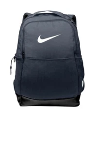 Nike Brasilia Medium Backpack, Navy, Padded, Water Resistant, Up to 15" Laptop - Picture 1 of 4