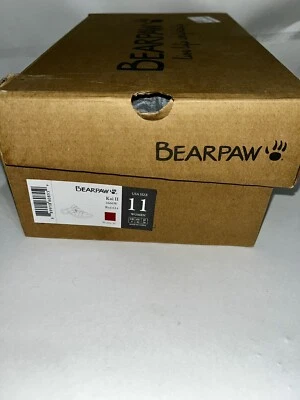 Sandalias Bearpaw Kai Li Mujer Puntera Abierta Nuevas Color Rojo EE. UU. Talla 11 Foto 1 de 4